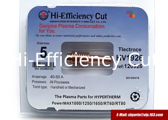 120926 electrode for HYPERTHERM Powermax 1000/1250/1650. proveedor